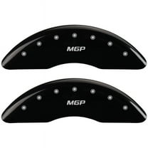 MGP 4 Caliper Covers Engraved Front & Rear MGP Black finish silver ch Fits select: 2015-2020 FORD MUSTANG GT