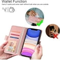 thumbnail image 2 of Petocase for iPhone 11 Wallet Case,Durable PU Leather Magnetic Folio Flip Stand Wristlet Strap Card Holder Shockproof Protective Phone Cases for Women Men,Rose Gold, 2 of 7