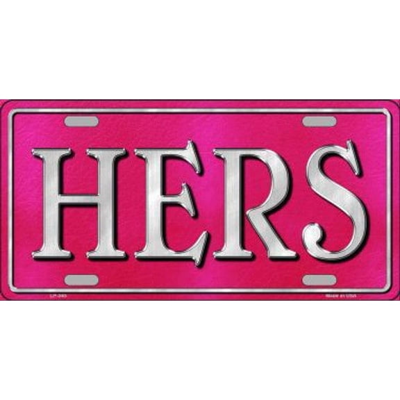 HERS Novelty License Plate Style Sign