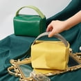 thumbnail image 4 of Hukapapa Bolsa de lavado cuadrada de color caramelo bolsa de cosméticos de gran capacidad impermeable de cuero de PVC amarillo, 4 of 5