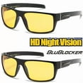 thumbnail image 2 of HD High Definition Blue Blocking Driving Sunglasses Yellow Tinted Lens Black Mat, 2 of 4