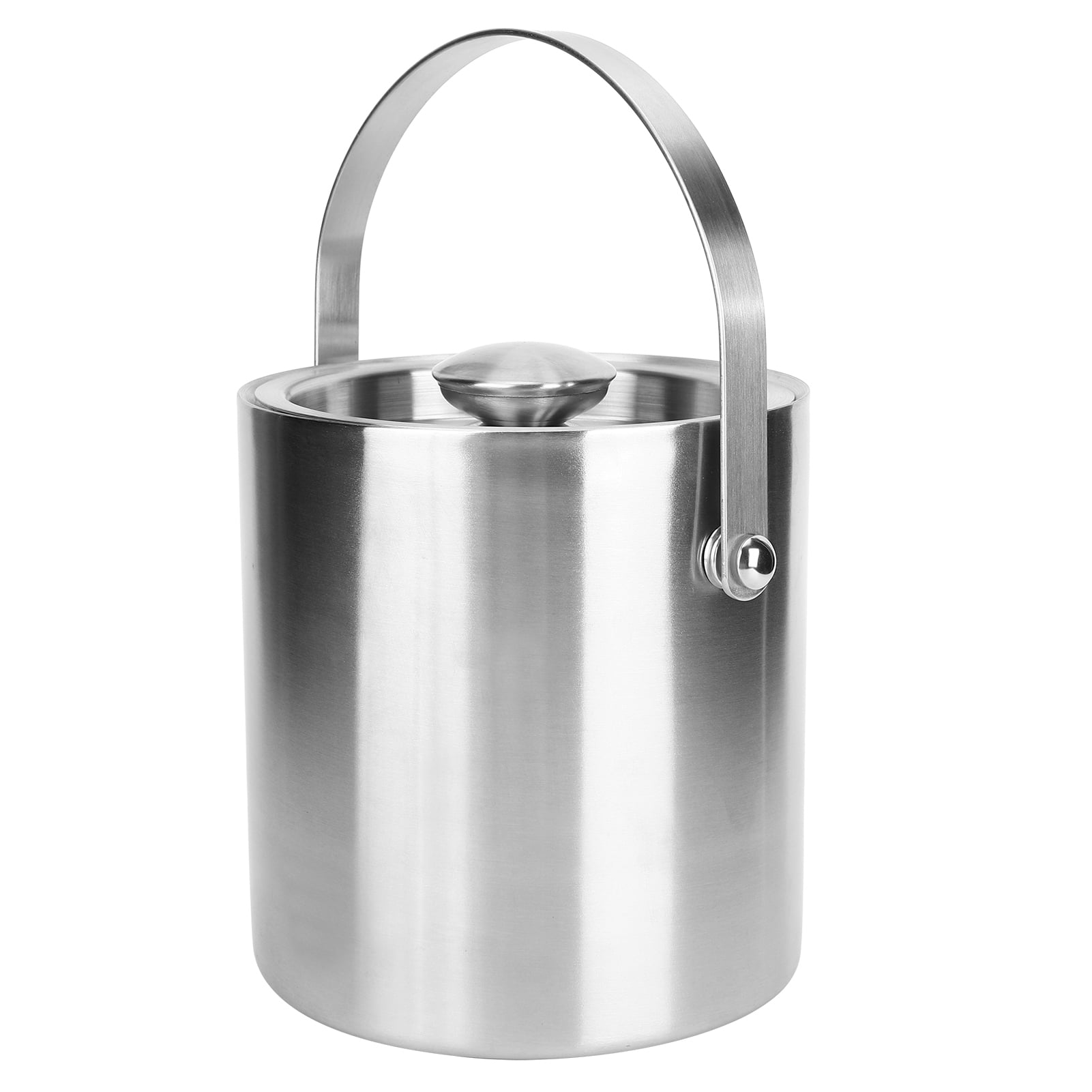 Sonew Stainless Steel Ice Bucket,Double Walled Ice Bucket,2L Stainless