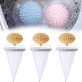 thumbnail image 1 of Feltree 2024 New Floating Hair Filtering Mesh Removal 3pcs Reusable Washing Machine Hair Filter Cleaning Mesh Bag Lint Catcher for Pet Dog Hair Remover for Laundr, 1 of 8