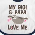thumbnail image 4 of Inktastic My Gigi and Papa Love Me Girls Baby Bib, 4 of 4