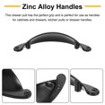 thumbnail image 4 of Drawer Pulls, 1Pcs 2-1/2" - Zinc Alloy Cup Pulls with Screws, Cabinet Hardware Handles Dresser Shell Pull for Wardrobe Bathroom Kitchen (Black), 4 of 7