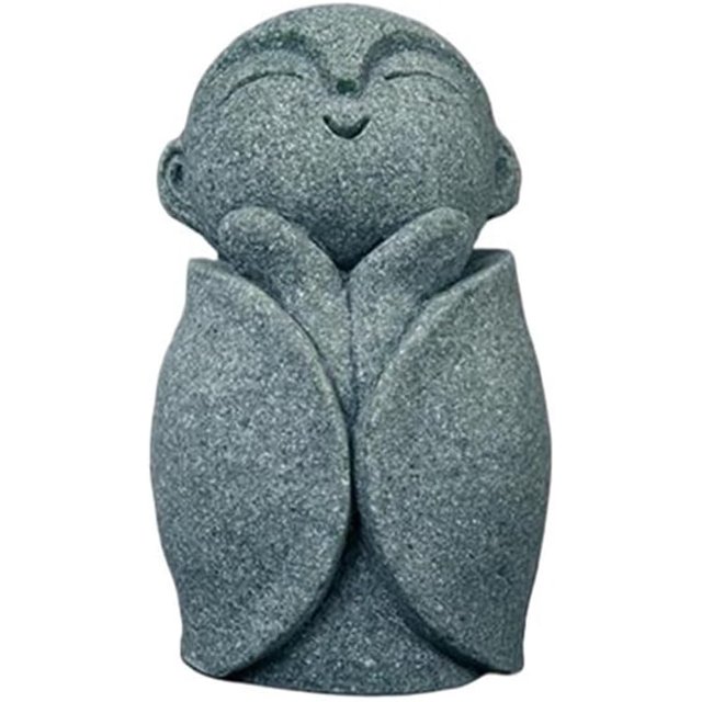 SEEK RARE Mini Monk Buddha Statue Sandstone Statues Zen Monk Praying Statue Sculptures for Wealth Good Luck Feng Shui Decor Home Fish Tank Aquarium Garden (Style 6)