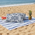 thumbnail image 5 of Outdoor Pillow Cover Boho Floral Leaves Set of 2 Waterproof Throw Pillowcases Blue Datura Flowers Decorative Patio Furniture Pillows for Couch Garden Indoor & Outdoor Use, 5 of 9