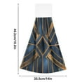 thumbnail image 6 of Yayeee Kitchen Hanging Hand Towels Set of 2 with Loop Bathroom Absorbent Tie Towel, Elegant Geometric Pattern, 6 of 7