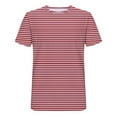 thumbnail image 5 of Awdenio Mens T-shirt Striped New Fashion Casual T-shirt Print Sports Short Sleeve Round-Neck Blouses Shirts Durable, Stretch & Stylish,Size M-4XL, 5 of 5