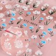 thumbnail image 3 of Flower 5D Nail Art Stickers Embossed Decals Exquisite Color Spring Summer Flowers Pattern Designs Self Adhesive Nail Art Supplies Acrylic Nail Art Acc, 3 of 4