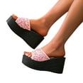 thumbnail image 3 of Vedolay Flat Sandals Women's Dressy Summer Slingback Wedge Platform Shoes,Orange 8, 3 of 5