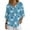 Turtle Starfish, variant on Xoenoiee Cat Cherry Blossom Print Women's Vintage Linen Tops 3/4 Sleeve Boho Summer Graphic Tees Tunic Shirts Casual Loose Button Blouses, Size S