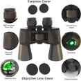 thumbnail image 4 of Binoculares para adultos Binoculares militares de alta potencia 20x50 para adultos y niños con visión nocturna con poca luz, compactos impermeables Observación de aves Viajes Caza Observación de estre, 4 of 4