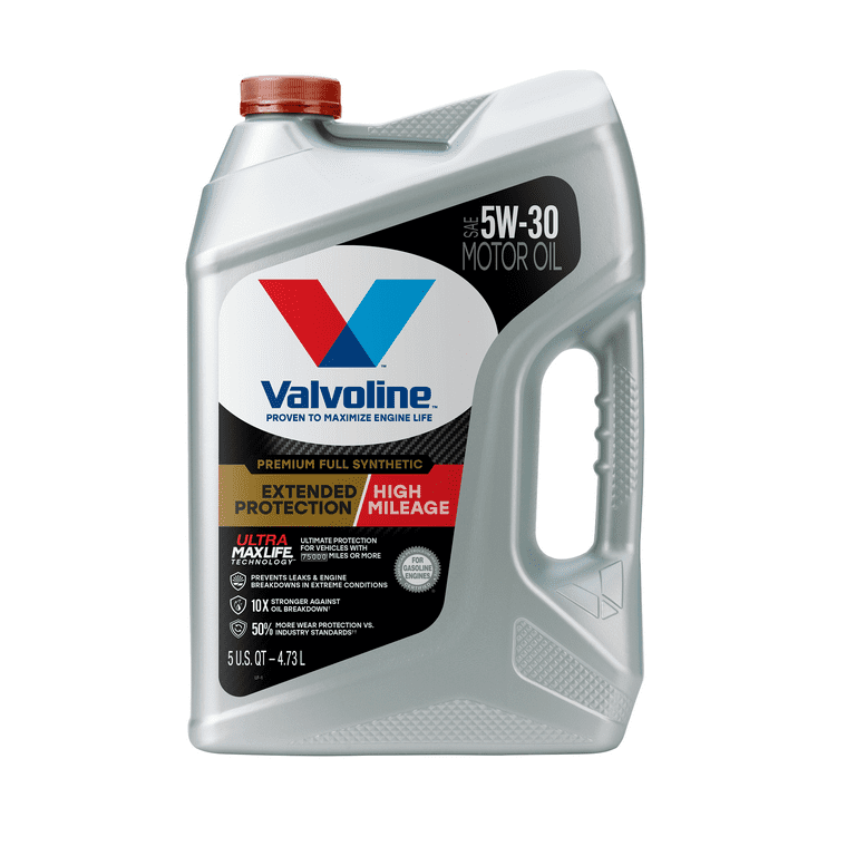 Valvoline SAE 5W-30 Full Synthetic Extended Protection High Mileage Motor Oil - 5 qt