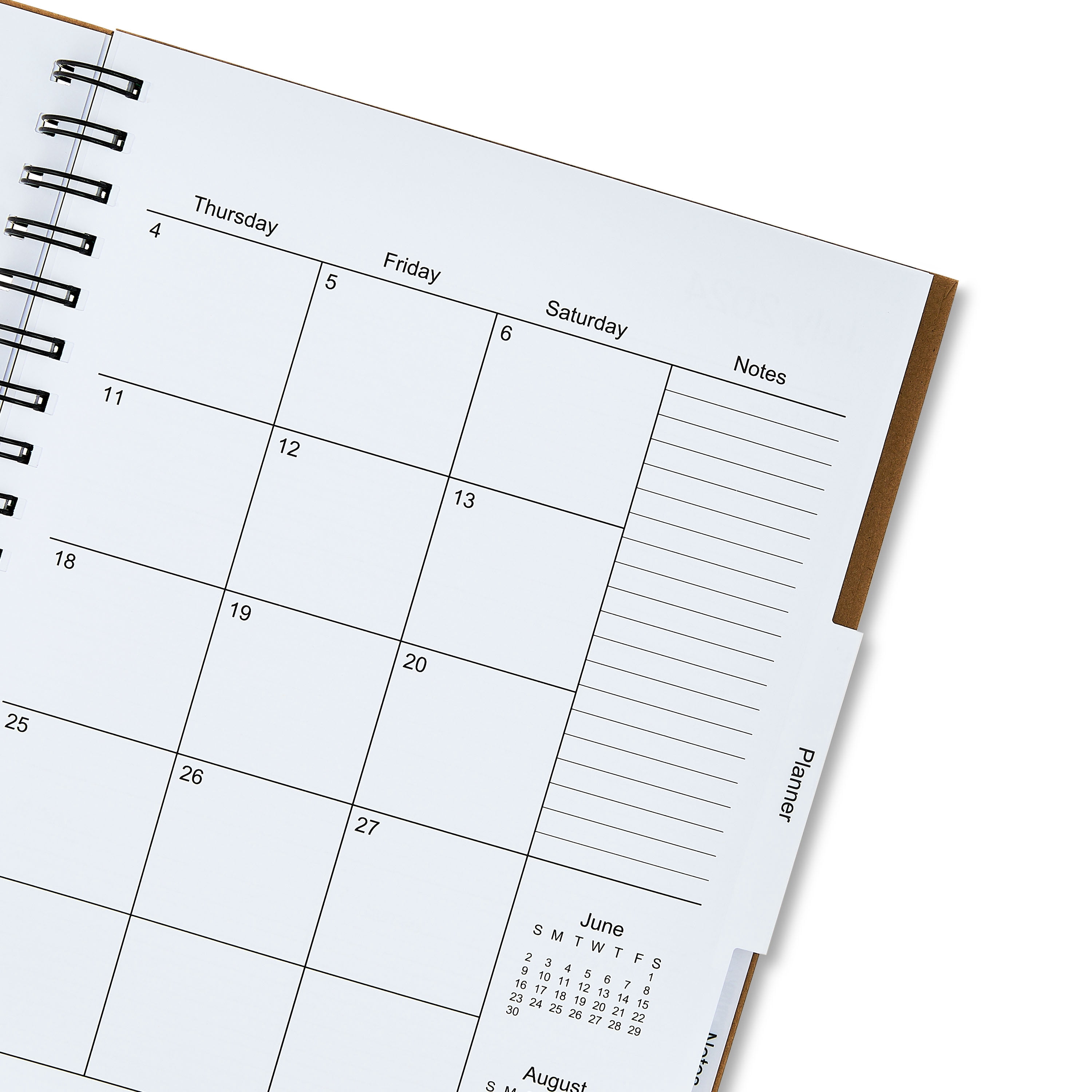 Pen+Gear 14-Month Weekly Planner, July 2024 - August 2025, Brown, 8.43 in x 10 in