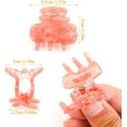 thumbnail image 3 of 6 Pcs Hair Claw Clips for Girls, 6 Cellulose Acetate Colors，Small French Hair Claw ，for Women Girl All Hairstyles, 3 of 7