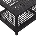 thumbnail image 4 of vidaXL Shoe Bench Black 80x40x30 cm Poly Rattan, 4 of 5