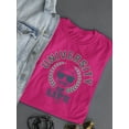 thumbnail image 3 of University of Life - Dark Emoji College Style Graphic Women's T-shirt, 3 of 4