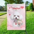thumbnail image 3 of Happy Valentine's Day Poodle holding flowers Garden Flag 12x18in Double Sided Poodles Dog Lover Gifts Idea Outdoor Decor - 3005, 3 of 5