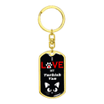 thumbnail image 4 of I Love My Turkish Van Cat Stainless Steel or 18k Gold Premium Swivel Dog Tag Keychain, 4 of 8