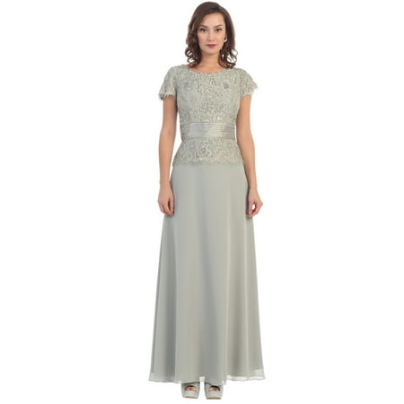CLASSY SHORT SLEEVE MOTHER OF THE BRIDE GROOM (Best Dresses For Petite Brides)