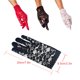 thumbnail image 3 of Jumpingount Guantes de encaje Novia Mitones de boda Protector solar Ropa de mujer Montar Dedo completo De longitud corta Al aire libre Bloqueador solar Dedos guantes y mitones Rojo Jumpingount AP014378-01, 3 of 6