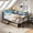 Gray, variant on Leavader Twin Size Corner Bed Frame with Bookcase Headboard & LED Lights,Platform Daybed with Charging Station,2 Under-Bed Storage Drawers,Left and Right Interchangeable,White Bedroom Furniture
