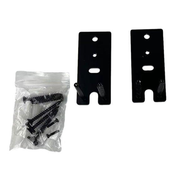 Bewildely Soporte de altavoz para estante de pared, elegante y resistente, hecho de soportes de montaje en pared de aspecto moderno de Metal Decoración del hogar negro