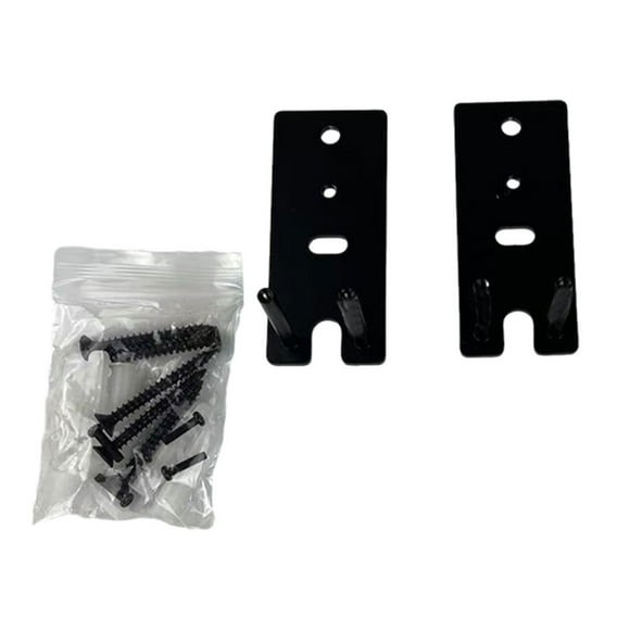 Bewildely Soportes de repuesto para montaje en pared, fáciles de instalar, para sistema de sonido mejorado, soporte de altavoz para estante de Decoración del hogar negro