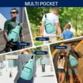 thumbnail image 6 of HAWEE Convertible Chest Backpack for Women Adjustable Left and Right Shoulder Bag Casual Daypacks for Gym Travel Hiking, Mint Green, 6 of 7
