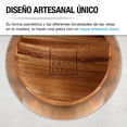 thumbnail image 3 of Ensaladera Artesanal CASA LITUS de Madera de Acacia 5.5 Litros con 2 Palas, 3 of 7