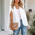 thumbnail image 4 of Women Elegant Cape Blazer Split Sleeve Open Front Casual Workwear Ol Blazer, 4 of 8