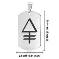 thumbnail image 2 of Stainless Steel Phosphorus Alchemy Symbol Dog Tag Keychain Circle Ring, 2 of 2