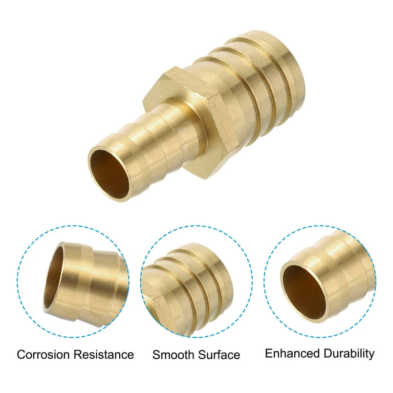 Everbilt 1/2 In. Barb X 3/8 In. MIP Brass Adapter Fitting 800199 - The Home Depot