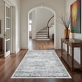 thumbnail image 4 of Roxstand Washable Rugs 3x5, Vintage Distressed Small Area Rugs for Kitchen Floor Entryway, Non Slip Accent Door Mat (3'x5', Grey), 4 of 10