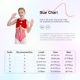 thumbnail image 7 of TiaoBug Kids Girls Christmas Santa Elf Costume Dance Leotards Sleeveless Striped Sequins Skating Jumpsuit Red 16, 7 of 7
