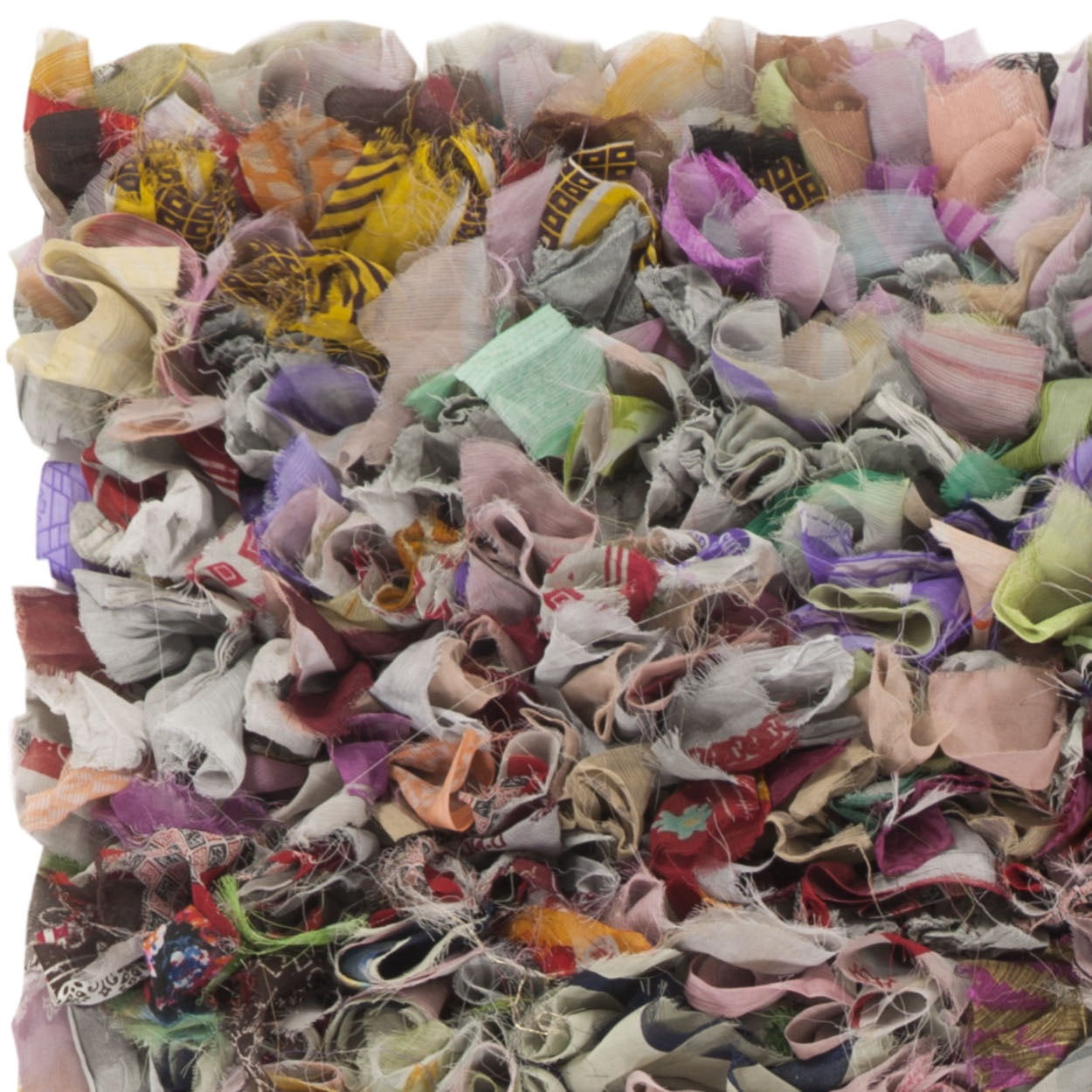 SAFAVIEH Rio Cassandra Confetti Polyester Shag Area Rug, Light Pink/Multi, 8' x 10'