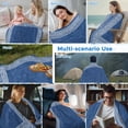 thumbnail image 5 of Dark Blue Retro Greek Key Cooling Blanket,Lightweight Breathable Summer Throw Blanket with Double Sided Cold Effect,Geometric Greece Ancient Rustic Picnic Blankets Bed Sheet for Hot Sleepers 50"x60", 5 of 8