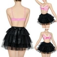thumbnail image 2 of Littleforbig Women's Mesh Tulle Puffy Petticoat Tutu Ballet Bubble Short Ballerina Skirt Black 2XL, 2 of 5