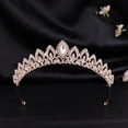thumbnail image 3 of Zhuge Tiara de boda para novia, diadema de princesa, corona nupcial, joyería para el cabello con diamantes de imitación de cristal, decoración para novia, cumpleaños, graduación, boda (blanco), 3 of 4