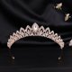 thumbnail image 3 of Zhuge Tiara de boda para novia, diadema de princesa, corona nupcial, joyería para el cabello con diamantes de imitación de cristal, decoración para novia, cumpleaños, graduación, boda (blanco), 3 of 4