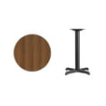 thumbnail image 3 of Flash Furniture 24'' Round Walnut Laminate Table Top with 22'' x 22'' Table Height Base, 3 of 3