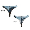 thumbnail image 3 of Balery Wild Blue Cool Dragon Tangas de Algodón para Mujer con Estampado – Ropa Interior Sexy, Transpirable, G-string-Small, 3 of 6
