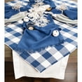 thumbnail image 3 of Navy Buffalo Check Table Topper 40x40, 3 of 6