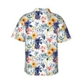 thumbnail image 4 of Xecao Lilies Flowers print Hawaiian shirt - a stylish short-sleeve button-down for men, perfect for casual beach and tropical outings., 4 of 9