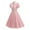002 Pink, variant on Hvot&aat Women's 1950s Retro Dress Sleeveless Lapel V Neck Solid A Line Tea Dresses Elegant Cocktail Prom Party Dress