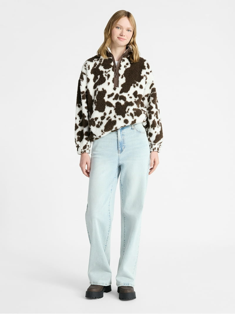 No Boundaries Plush Half-Zip Pullover, Women's