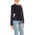 thumbnail image 2 of Women's Collarless Button Down Jacket with Belt Accent, 2 of 7