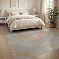 thumbnail image 3 of ODIKA 8'x10' Washable Area Rug Flowing Earthy Ripples Map Wavy Elevation Topographic Abstract Refined for King Size Bedroom Under Bed, Master Suite, Non-Shedding, Easy Care, 3 of 7