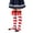 Fluorescence Yellow, variant on Girl Christmas Thigh High Socks Striped Teen Girls Over the Knee Long Socks with Bowknot Holiday Knit Stockings Gift